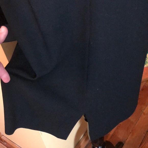 VINTAGE VALENTINO size EU 48 US 12 Velvet Wool Pearl Buttons LBD Elegant Luxury - Picture 10 of 13